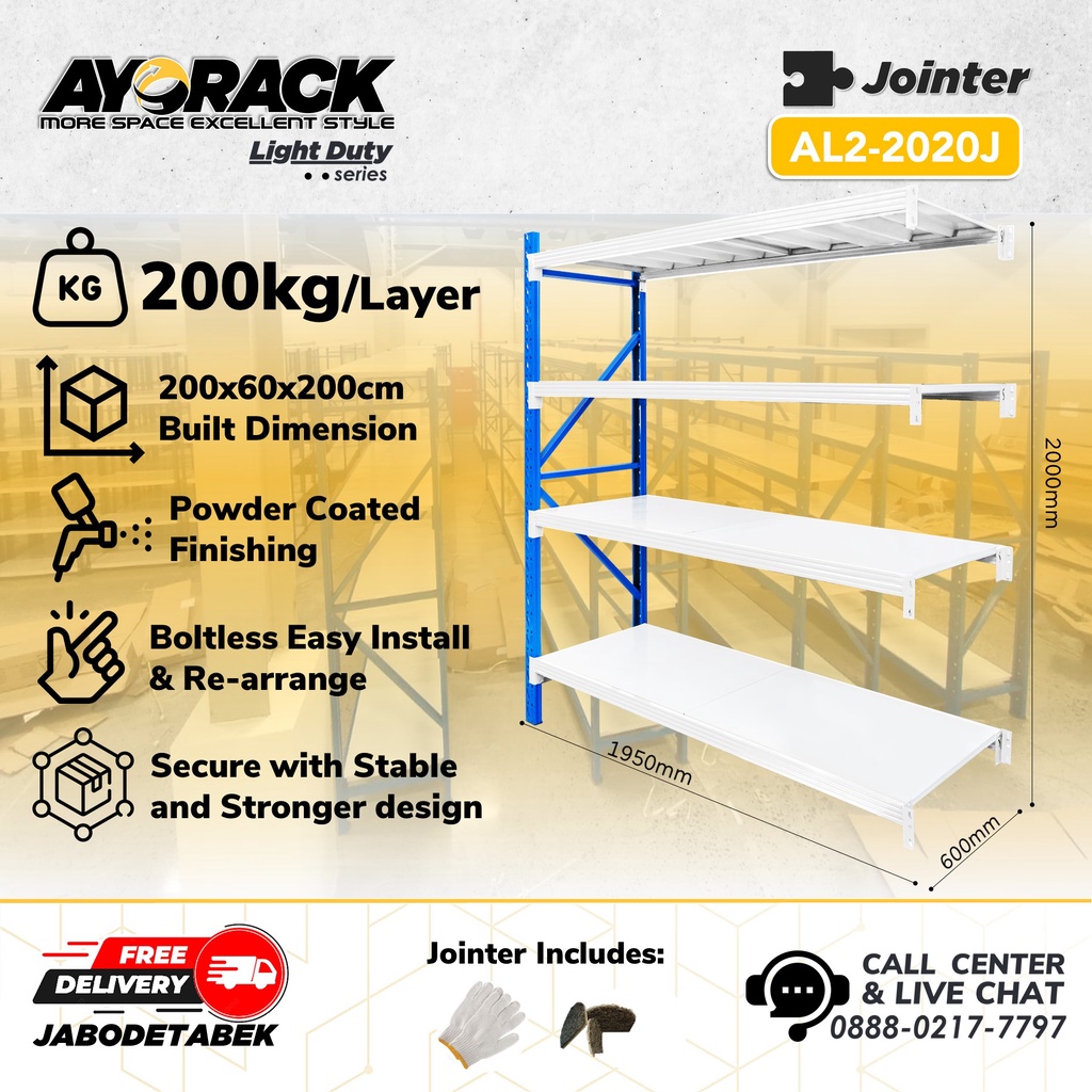 Jual Rak Gudang Besi Meter Tingkat Jointer Ayorack Al J