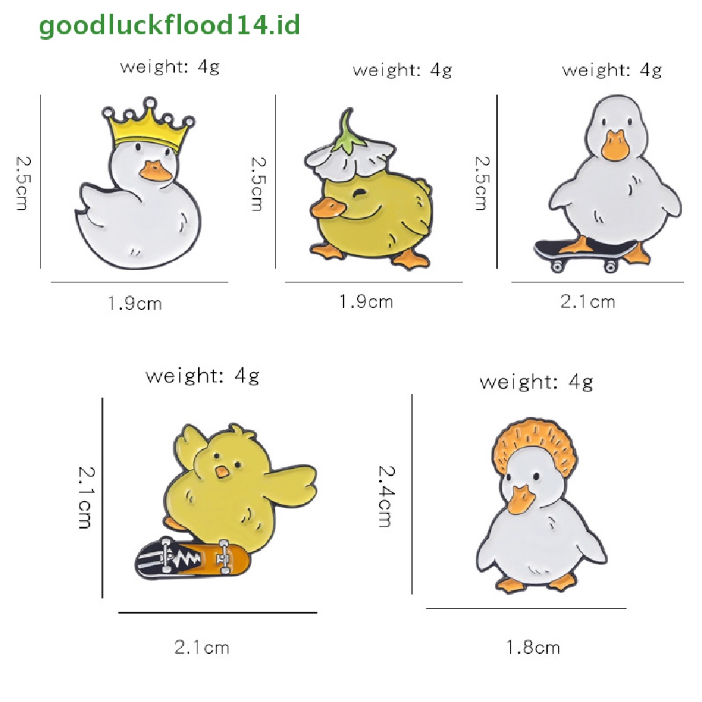 [GOOGFOUR] Pin Enamel Hewan Indah Custom Nakal Skate Angsa Bebek Ayam Bros [TOP]