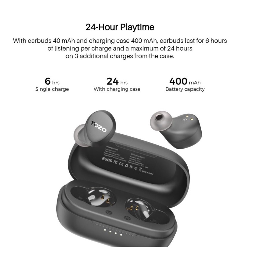 TOZO Agile Dots TWS True Wireless Stereo Earbuds Bluetooth lightweight