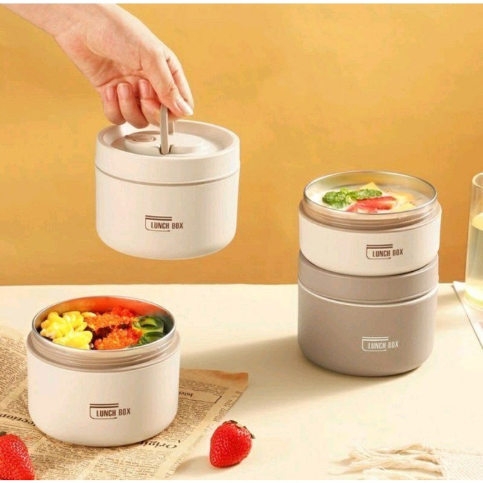 PORTABLE INSULATED LUNCH CONTAINER SET LEBIH PRAKTIS