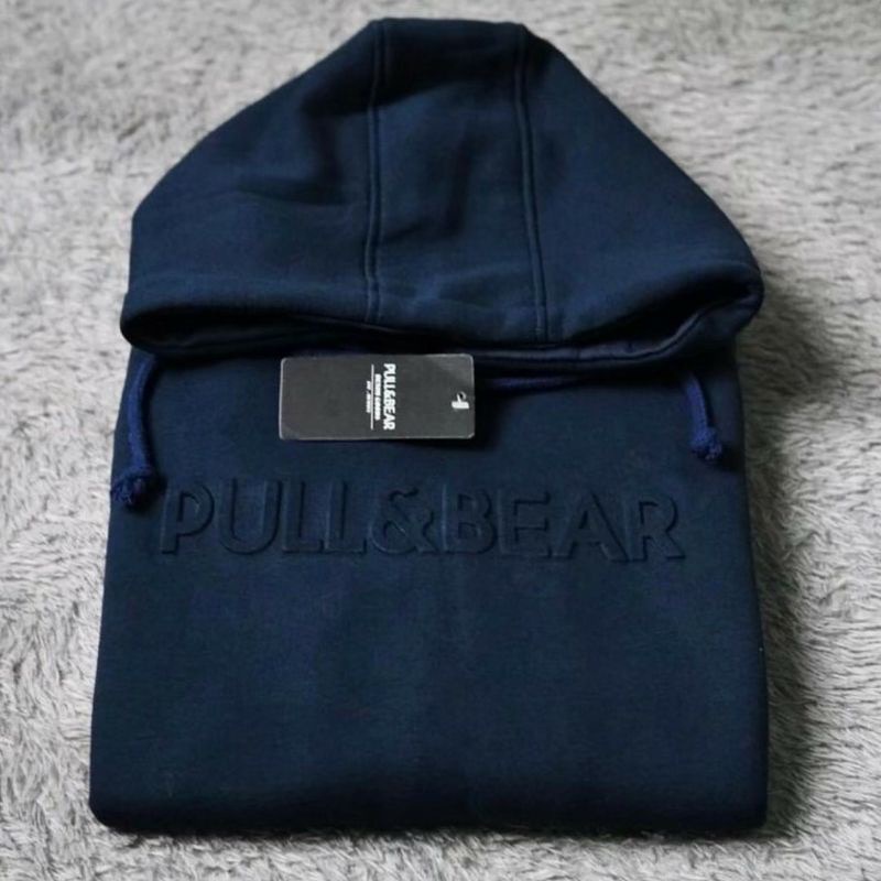 SWEATER HOODIE PULL AND BEAR JAKET PULLOVER SABLON EMBOSSED FONT TIMBUL HODIE PRIA WANITA UNISEX COD siap  kirim