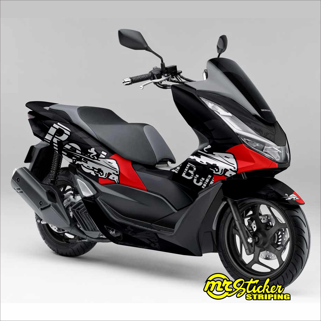 sticker decal honda PCX full Body costum sticker free design motif redbul livery keren pcx 150 pcx 1