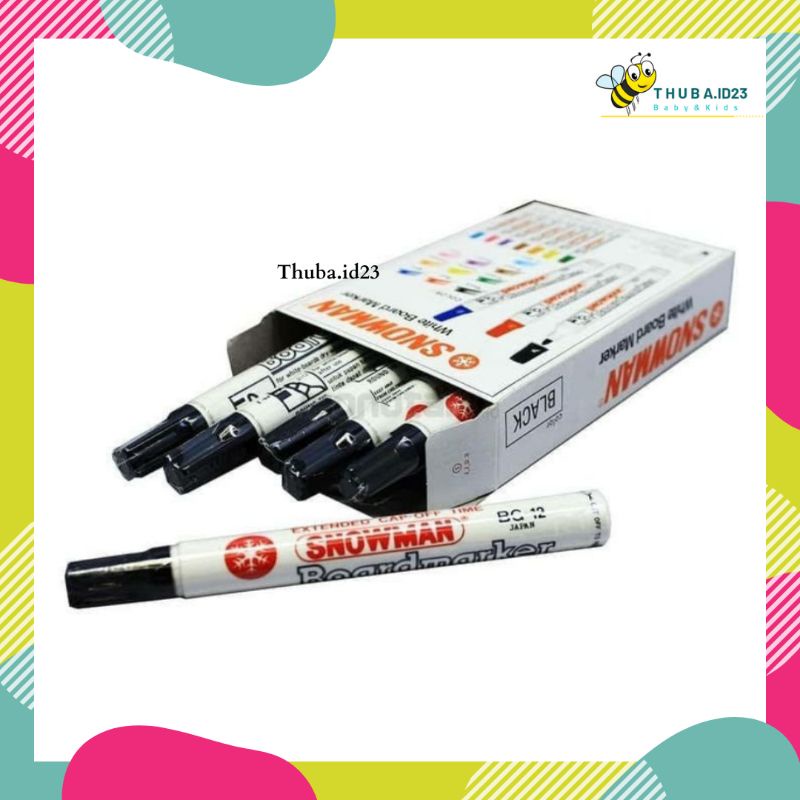 

Thuba.id23 / Spidol White Boardmarker / Spidol Snowman / Spidol Papan Tulis / Spidol Boardmarker Hitam