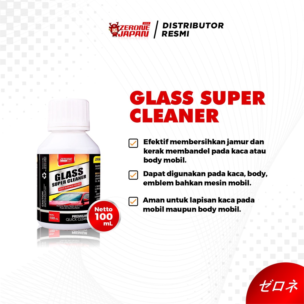 Paket Coating Mobil Paket Zerone Japan Glass Super Cleaner / Interior Cleaner / Semi Nano Coating Compound