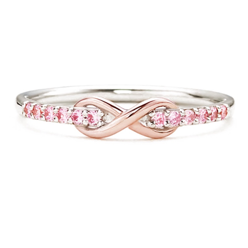 Cincin925 Sterling Silver Angka Delapan Minimalis Dapat Disesuaikan Untuk Wanita