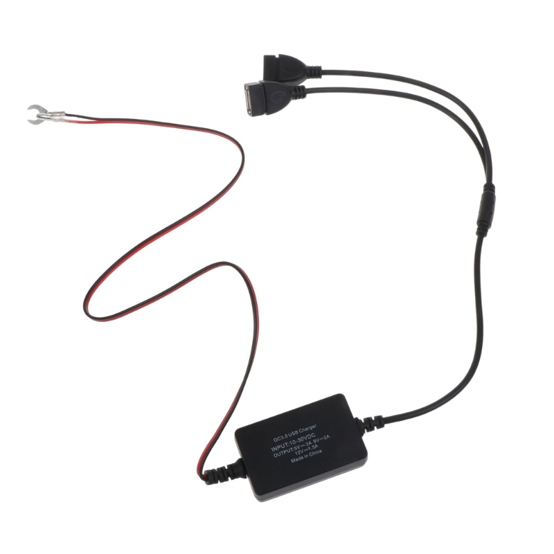 Zzz USB QC3.0 Charger Dual USB Step Down Converter DC-DC Module Pengatur Daya Adaptor Cas Ponsel Mobil DC10V- 30V