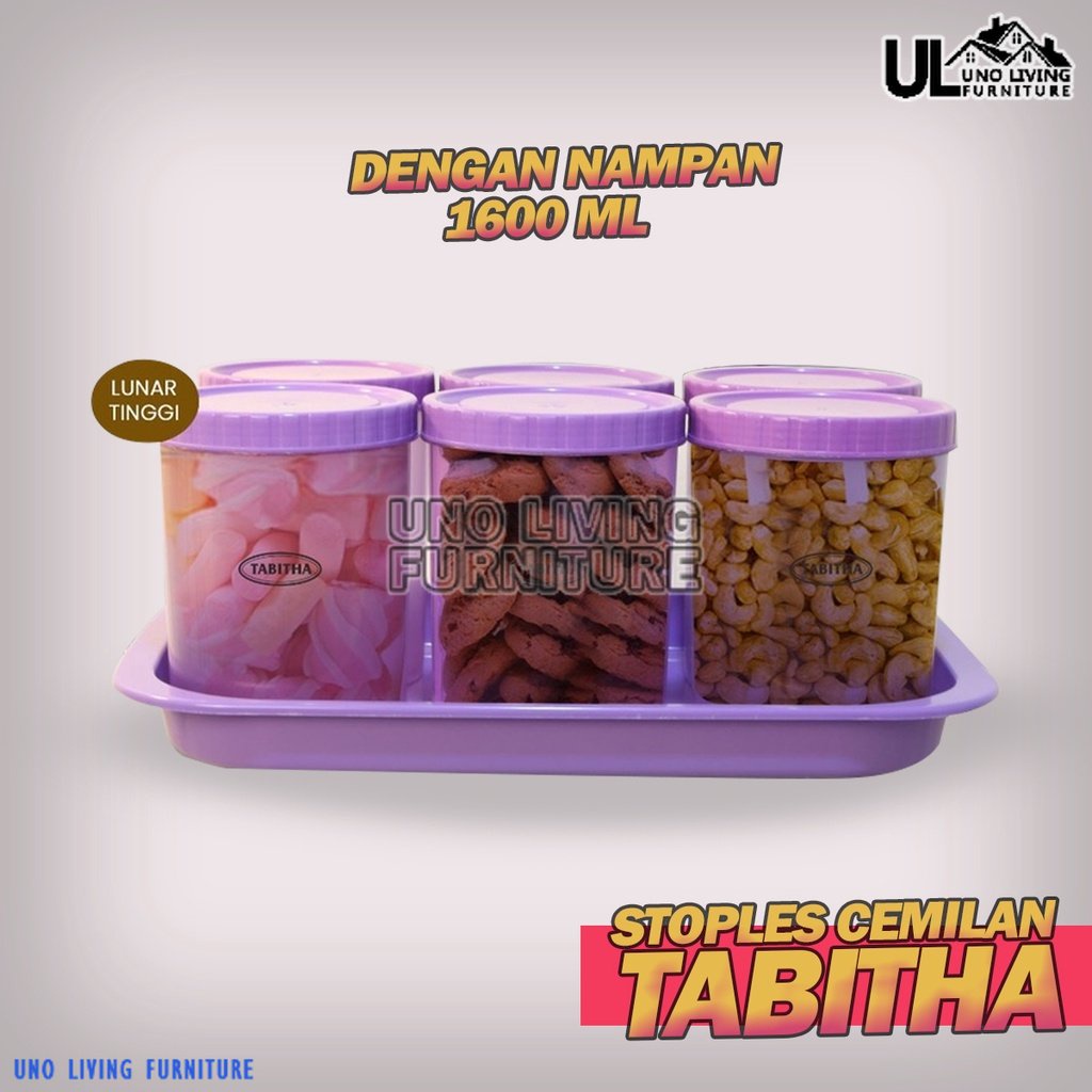 Toples Kotak Snack Kedap Udara Penyimpanan Kontainer Makanan Food Storage Jar Container Toples Tabitha Triset dan Forset