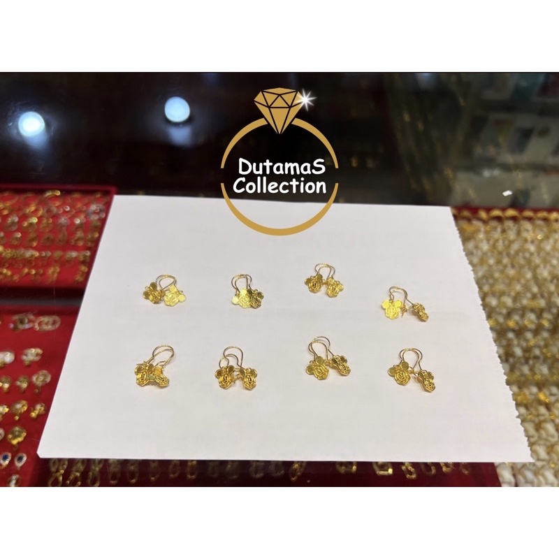 Anting Micky Berat 1,2gr Anak & Dewasa Emas Asli Kadar 375%