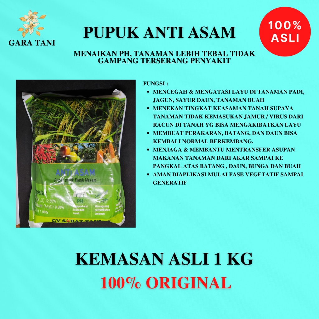 Jual Pupuk Anti Asam Isi Kg Shopee Indonesia