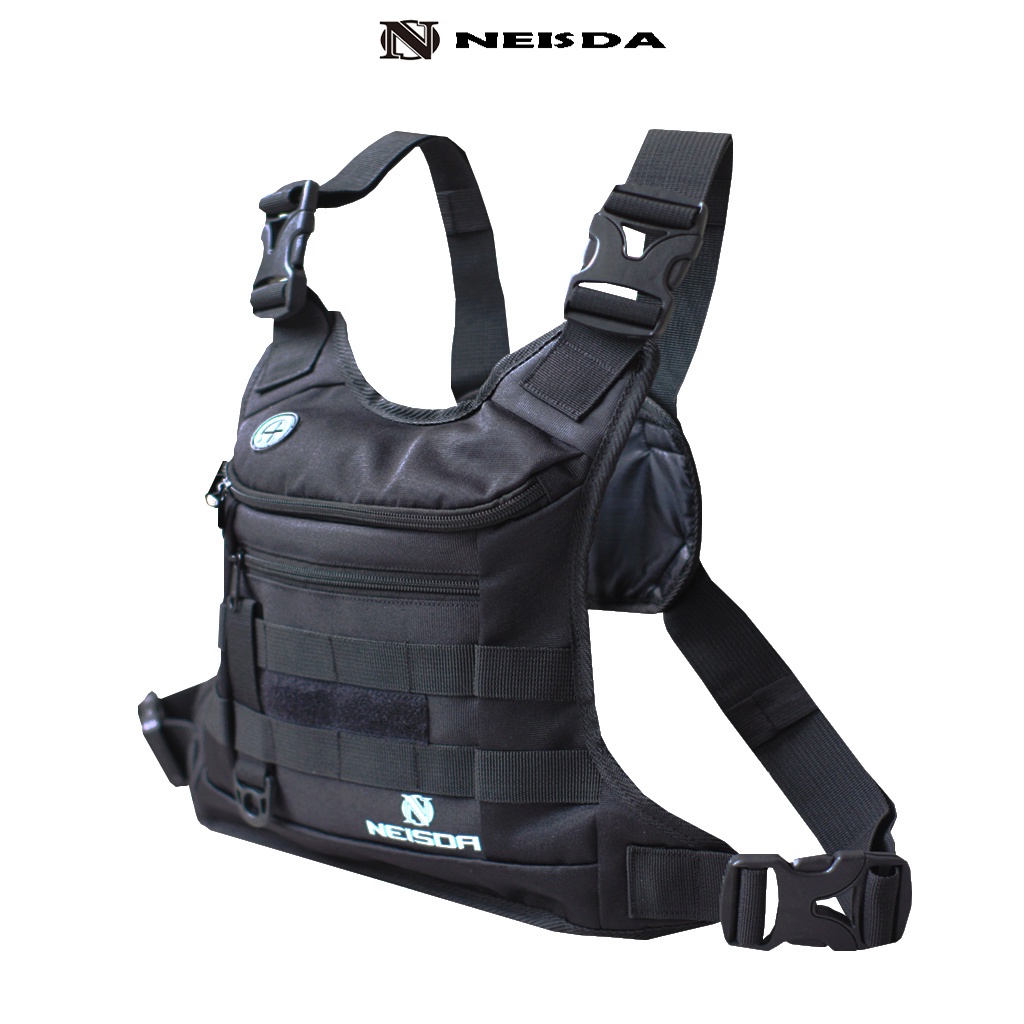 Tas dada  tactical pria chest bag tactical neisda black premium