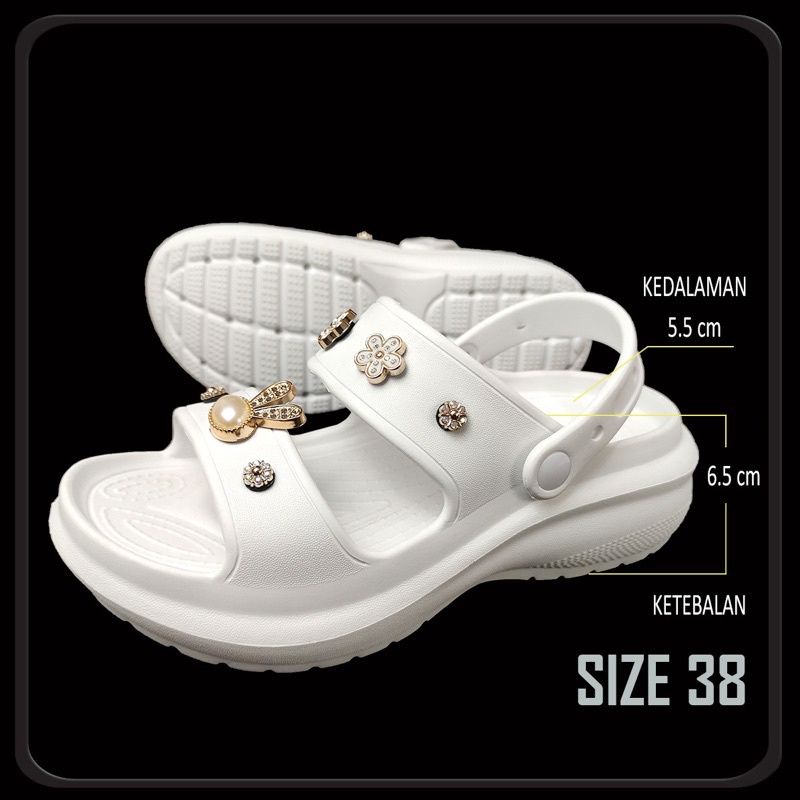 Sandal Hema Bea Clog Classic Wanita Jiblizt Wedges 999 36-40