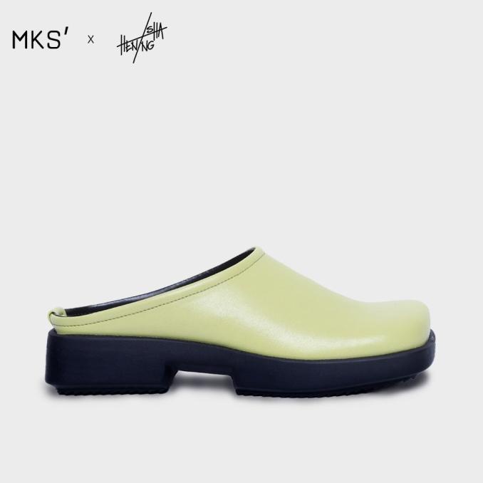 MKS x Isha Hening Mules Lime