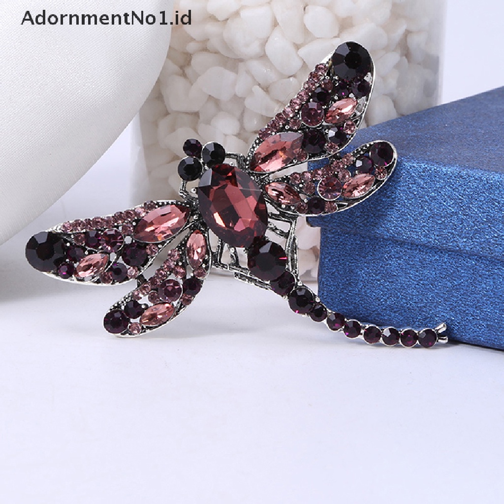 [AdornmentNo1] Kristal Vintage Capung Bros Untuk Wanita Fashion Serangga Brooch Pin Perhiasan [ID]