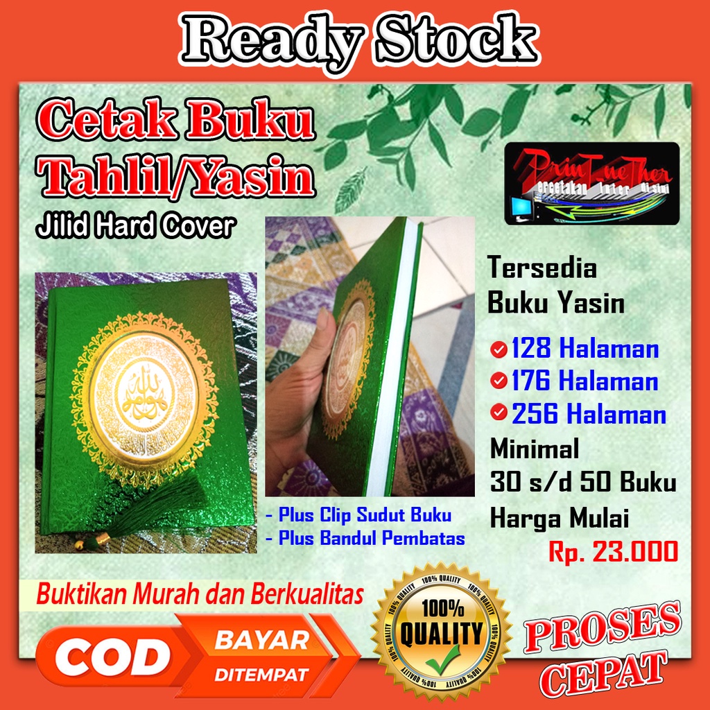 Cetak Buku Yasin Tahlil Jilid Hard Cover