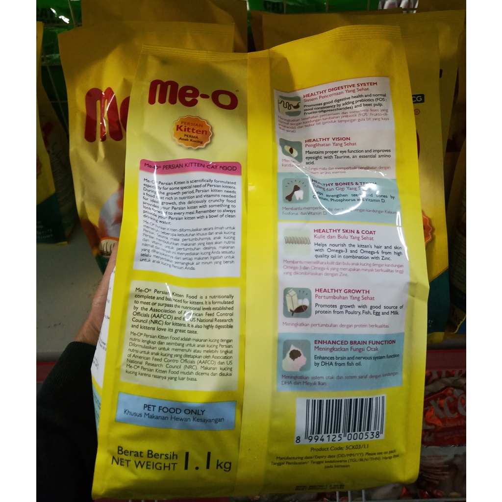 Makanan Kering Kucing MEO Persian Kitten 1,1 KG Fresh Pack
