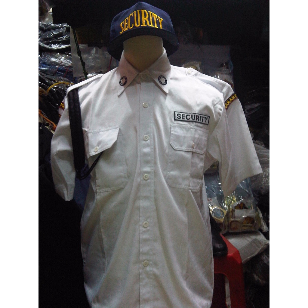 Baju PDH Security - Baju PDH Satpam - PDH Putih - Baju PDH Putih Drill