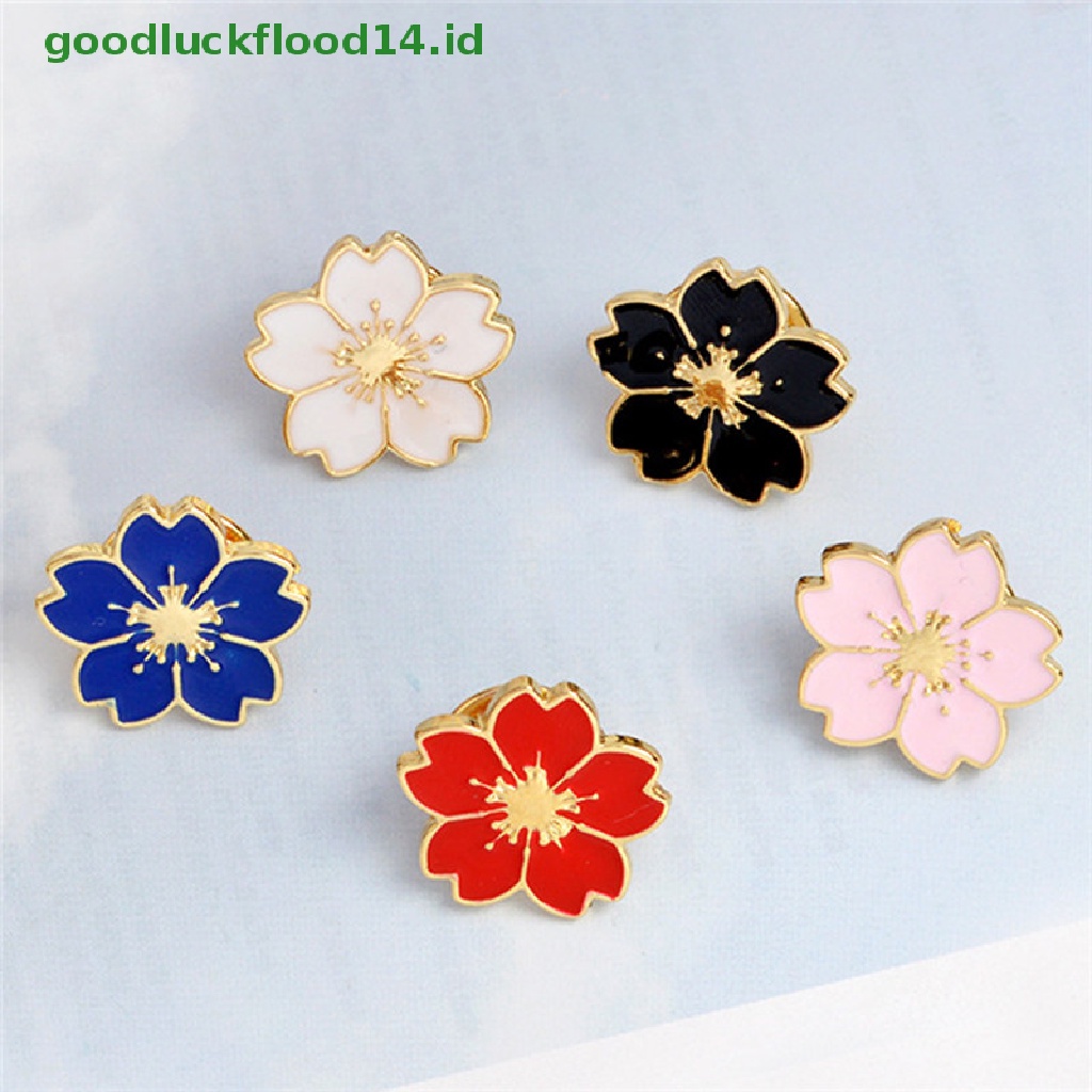 [GOOGFOUR] 5 Pcs Enamel Bunga Bros Pin Baju Kerah Pin Korsase Lencana Wanita Perhiasan Hadiah [TOP]