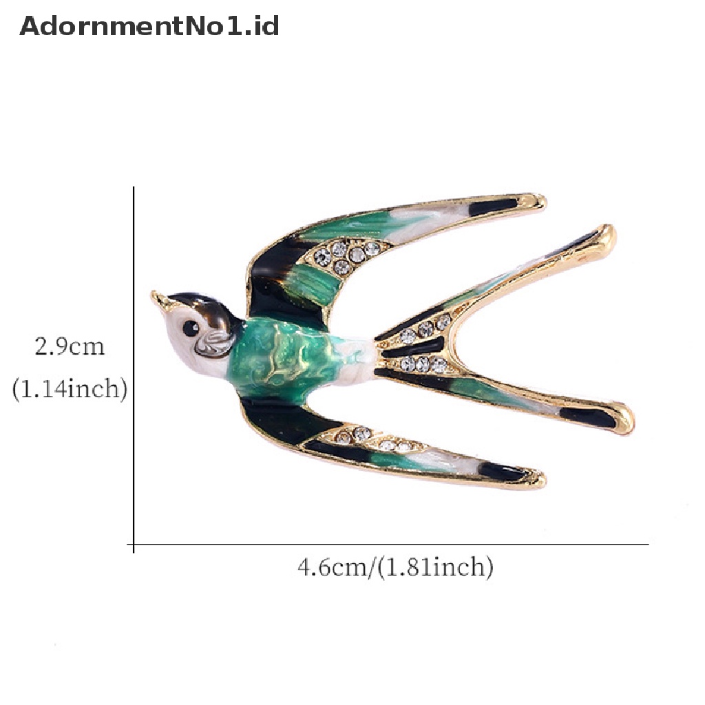 [AdornmentNo1] Wanita Enamel Pin Bros Topi Baju Lencana Enamel Walet Burung Kerah Bros Pin Kerah Baju Teman Perhiasan [ID]