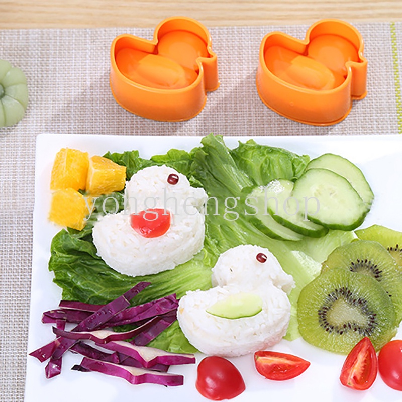 Cetakan Nasi / Roti / Biskuit / Sandwich Bentuk Kartun Bebek Lucu Untuk Anak