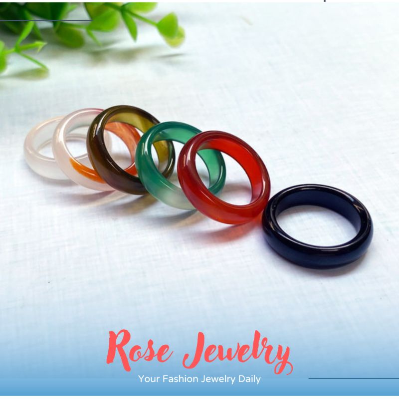 Cincin Batu Giok Asli Couple Fashion untuk pria wanita