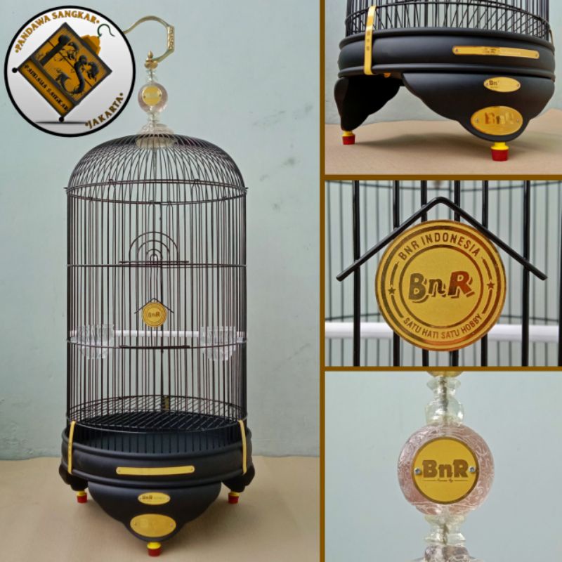 SANGKAR/KANDANG LOVEBIRD BNR PVC BLACK DOFF
