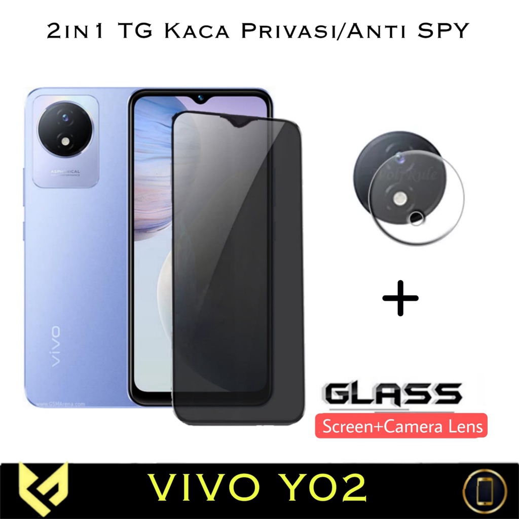 PROMO Paket 2IN1 For VIVO Y02 / VIVO Y02T Anti Gores Layar Free Anti Gores Camera Belakang Handphone Premium