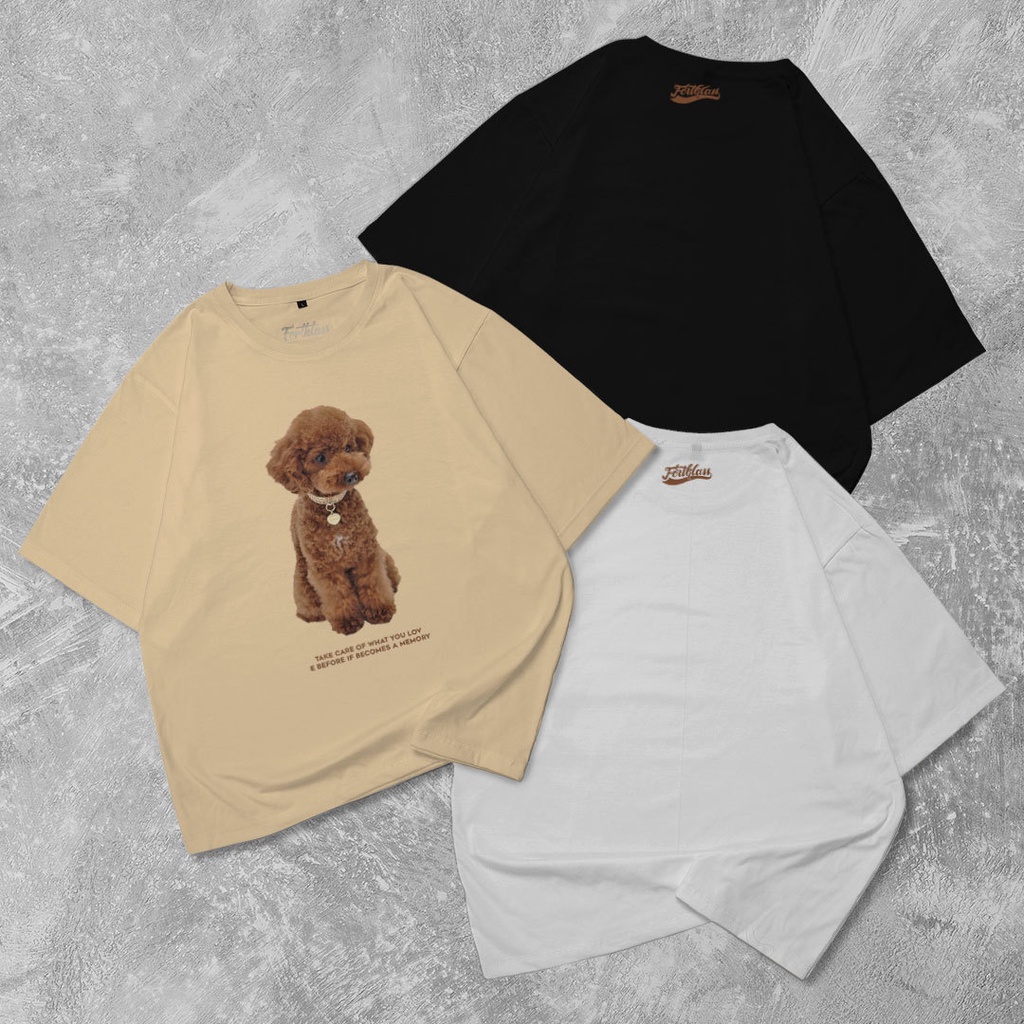 HIPNOP Dog Kaos Oversize T-Shirt Cowok Premium