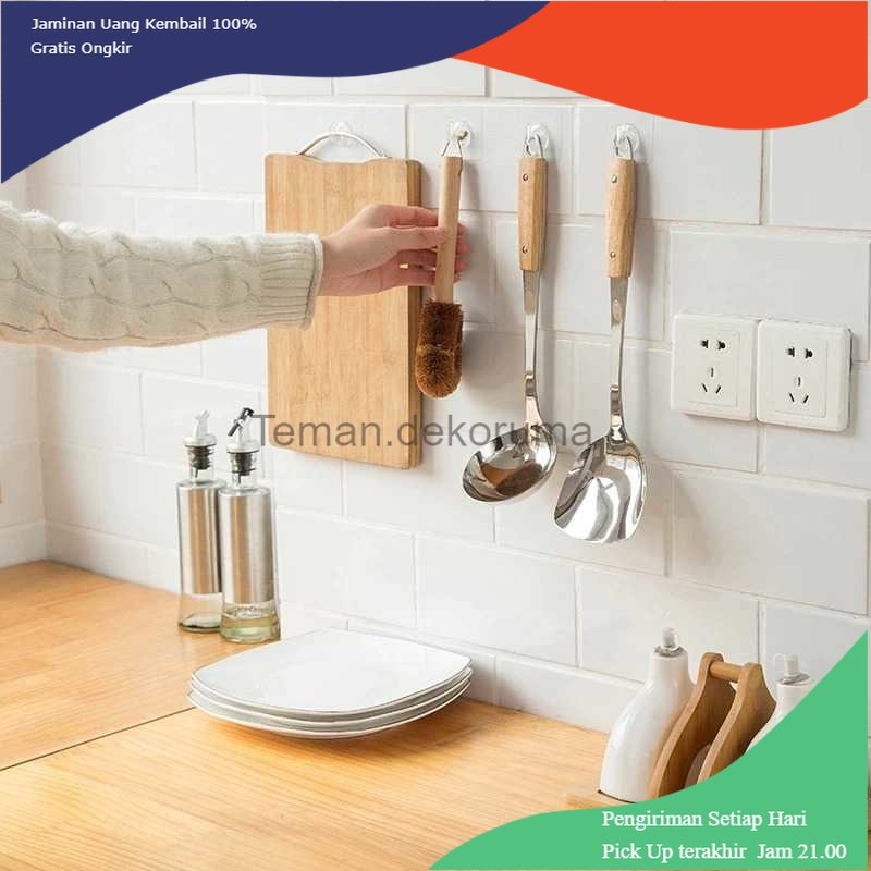 TD-RAK KITPIPI Rak Gantungan Hook Wall Hanger Organizer Adhesive 10 PCS - TC22