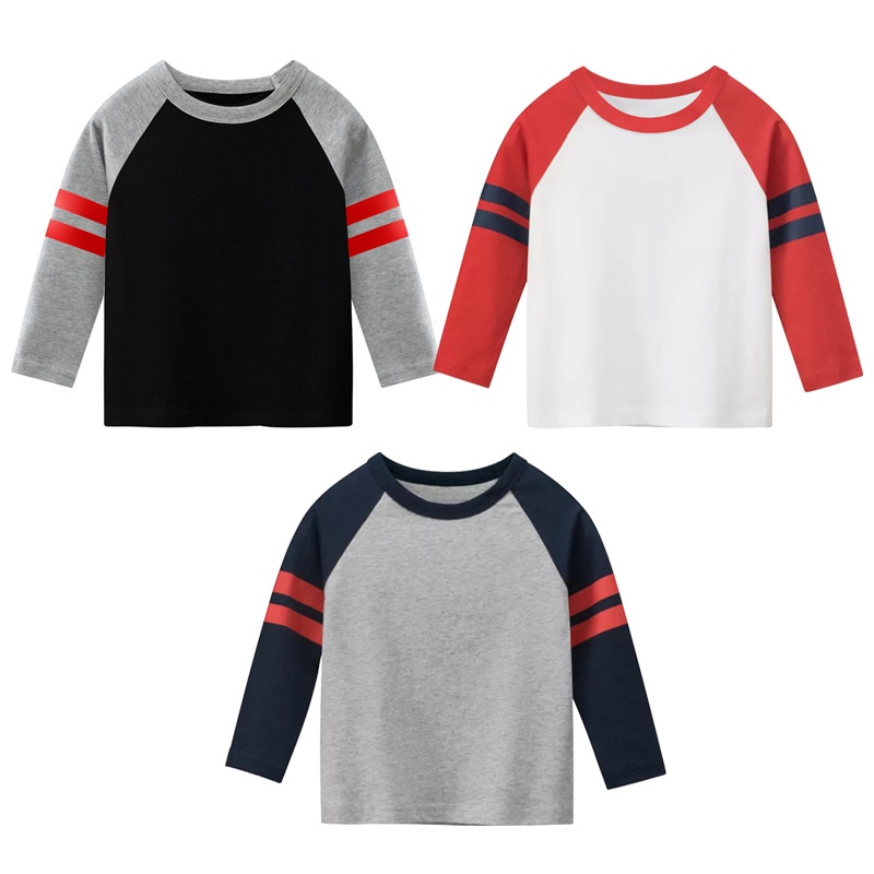 Kaos Raglan Lengan Panjang Bahan Katun Combed Anak Usia 1 Tahun Sampai 12 Tahun Dan Remaja Golden1978