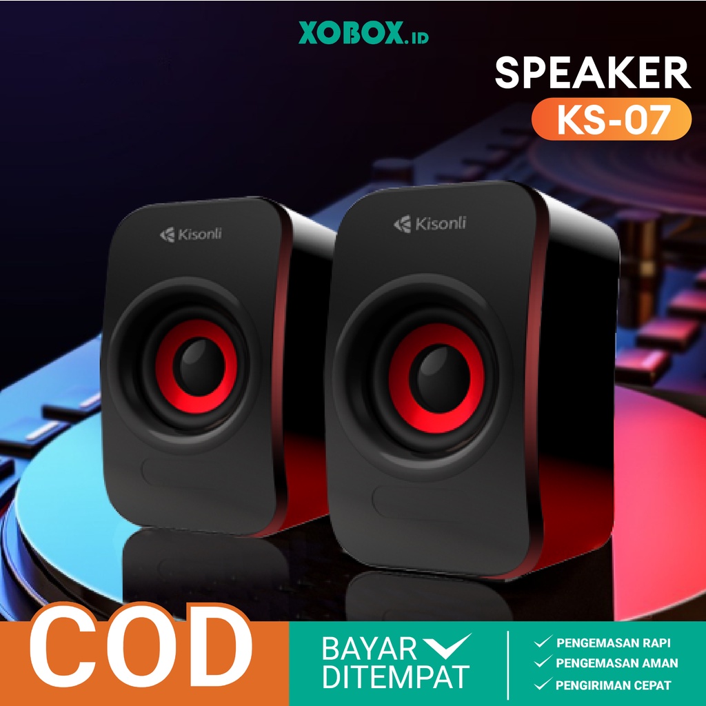 Speaker Laptop / Komputer Gaming Kisonli KS07 Dual Bass With Volume Control - XOBOX