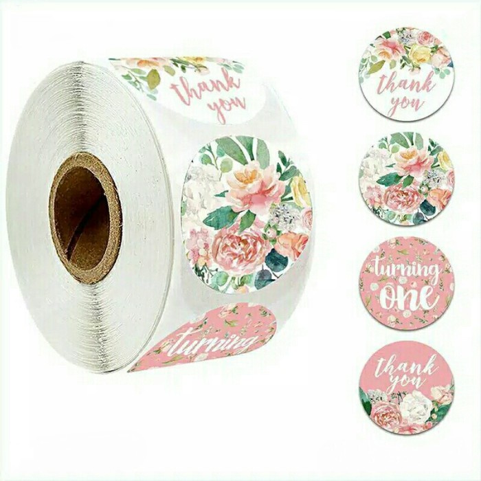 

#####] stiker Ucapan Terima Kasih Sticker Thank You Bunga Indah Warna Warni