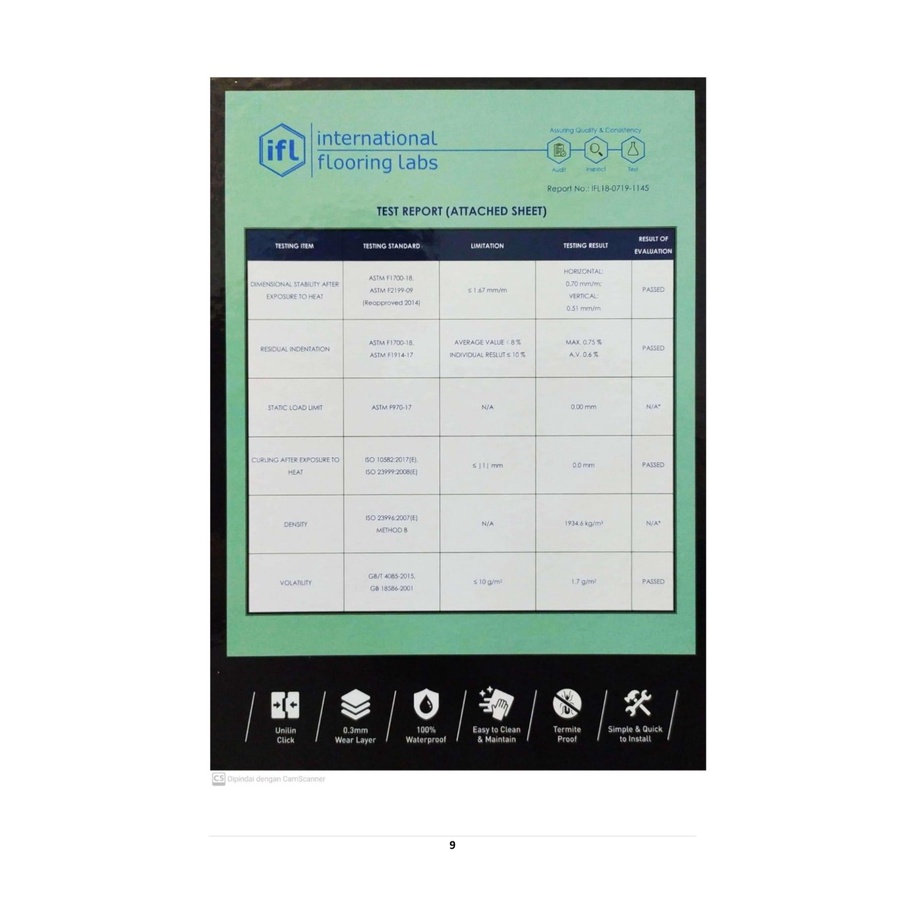 AIDI Lantai Vinyl Spc PVC Berkualitas Tebal 4.0 MM