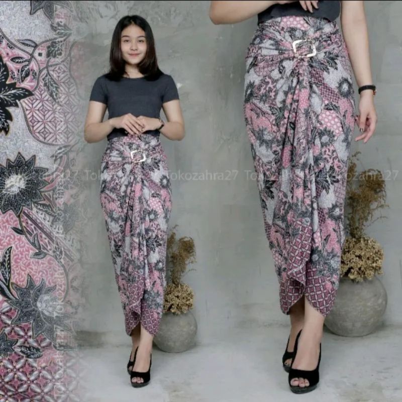 Kebayashopp rok lilit batik wanita/rok lilit serut/rok lilit murah/rok lilit kebaya free ring