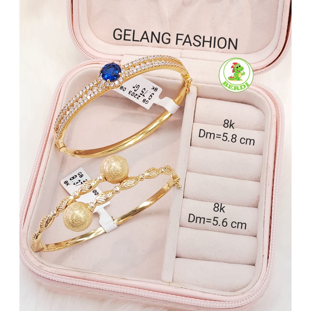 Gelang mata biru kadar 375 8karat wanita dewasa model besar