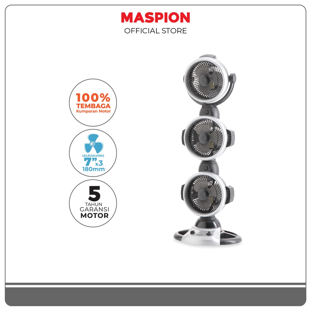 Kipas Angin Maspion TF-7032 S Tower Fan 7 Inch Putih