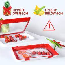 Sgmshop Wadah Plastik Wrap Vacuum Tempat Penutup Makanan Silikon Tray Penyimpan