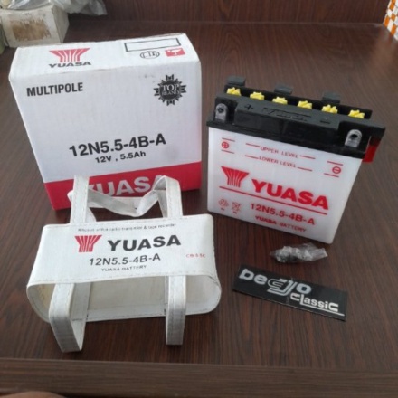 SALE aki basah battery YUASA MULTIPOLE 12N5.5-4B-A  12V 5.5AH dilengkapi setelan strum bisa untuk pe