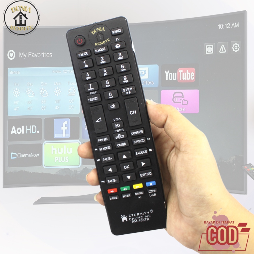 Remot Remote TV Aqua Sanyo HAIER MULTI LCD LED type 463 tanpa setting