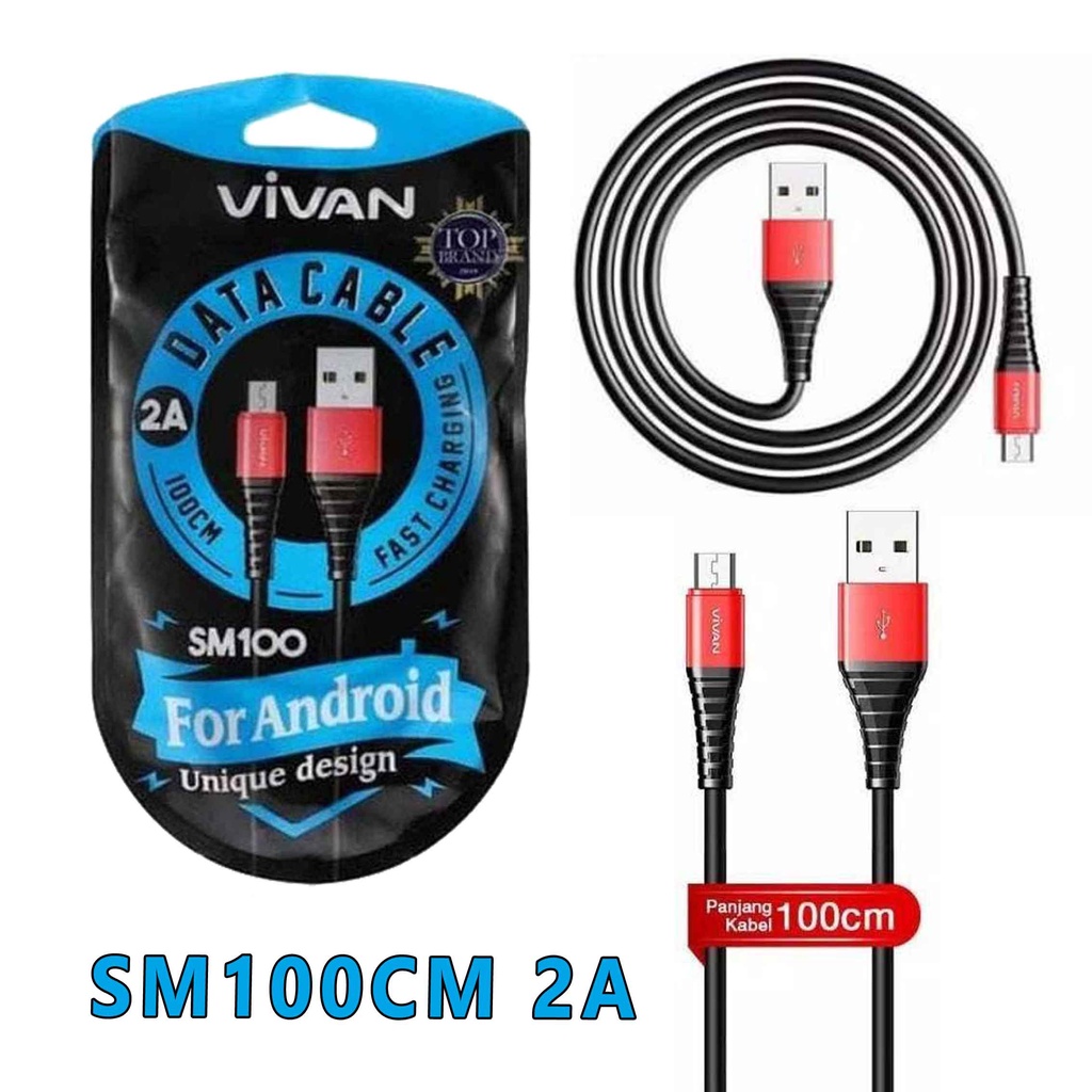 Kabel Data Vivan 2A *Vivan Data Cable * Kabel Charger * Type Micro USB