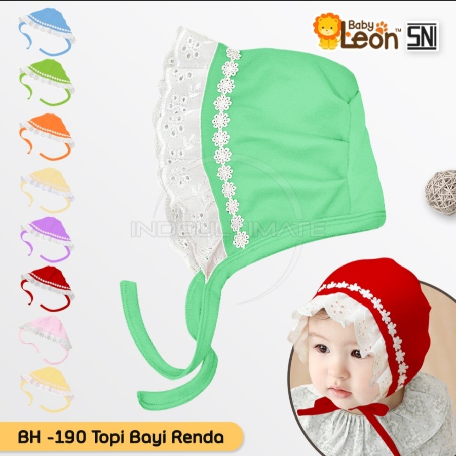 Topi Pita Bayi Merk Baby Leon - Topi Bayi Perempuan Lucu - Topi Bando Pita