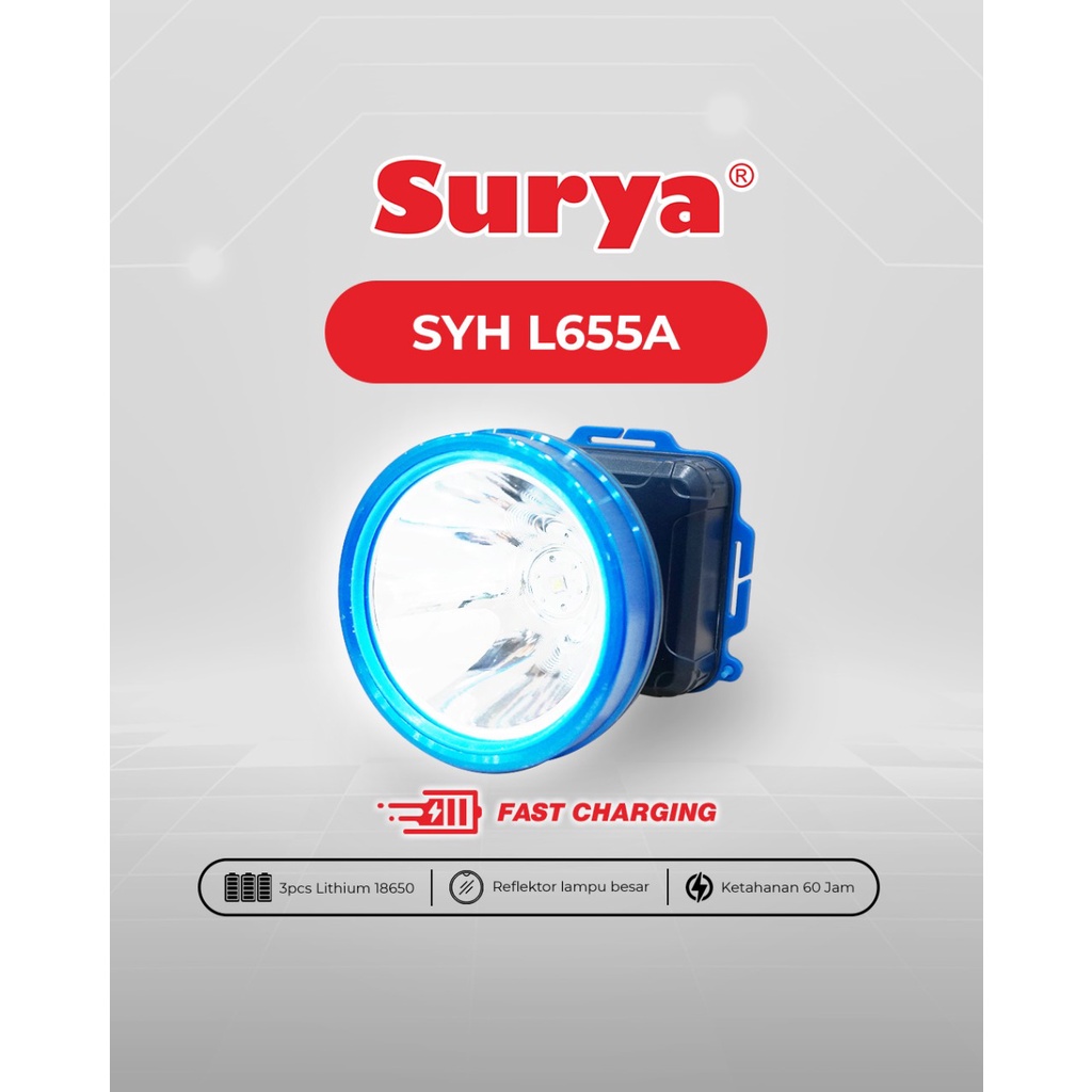 SURYA SENTER KEPALA LED 65 WATT PREMIUM SUPER LED SYH L655A