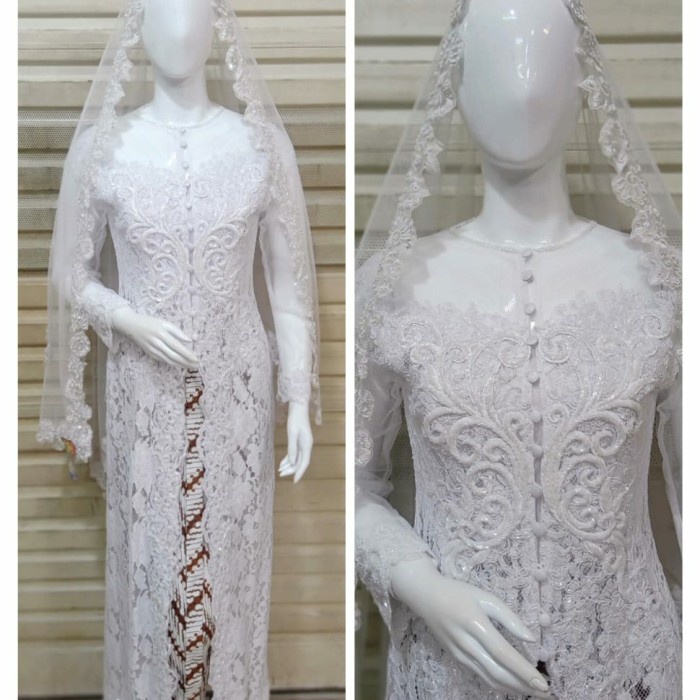 KEBAYA AKAD NIKAH/kebaya pengantin akad termurah/kebaya akad modern