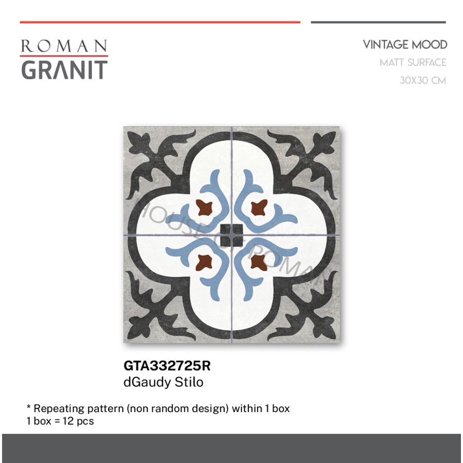 ROMANGRANIT DGAUDY STILO 30X30 GTA332725R (ROMAN GRANIT)