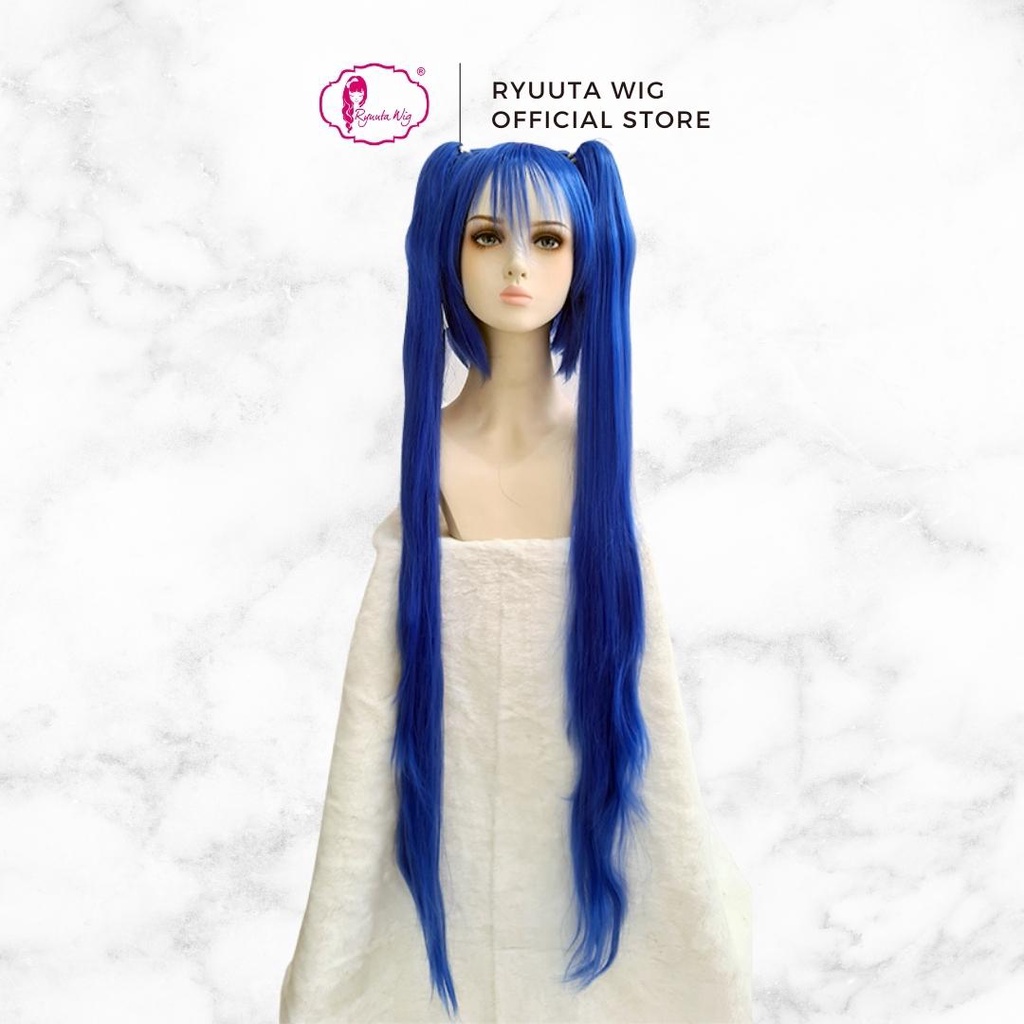 Ryuuta Wig Twintail Clip Wig Kuncir Lurus Cosplay Miku