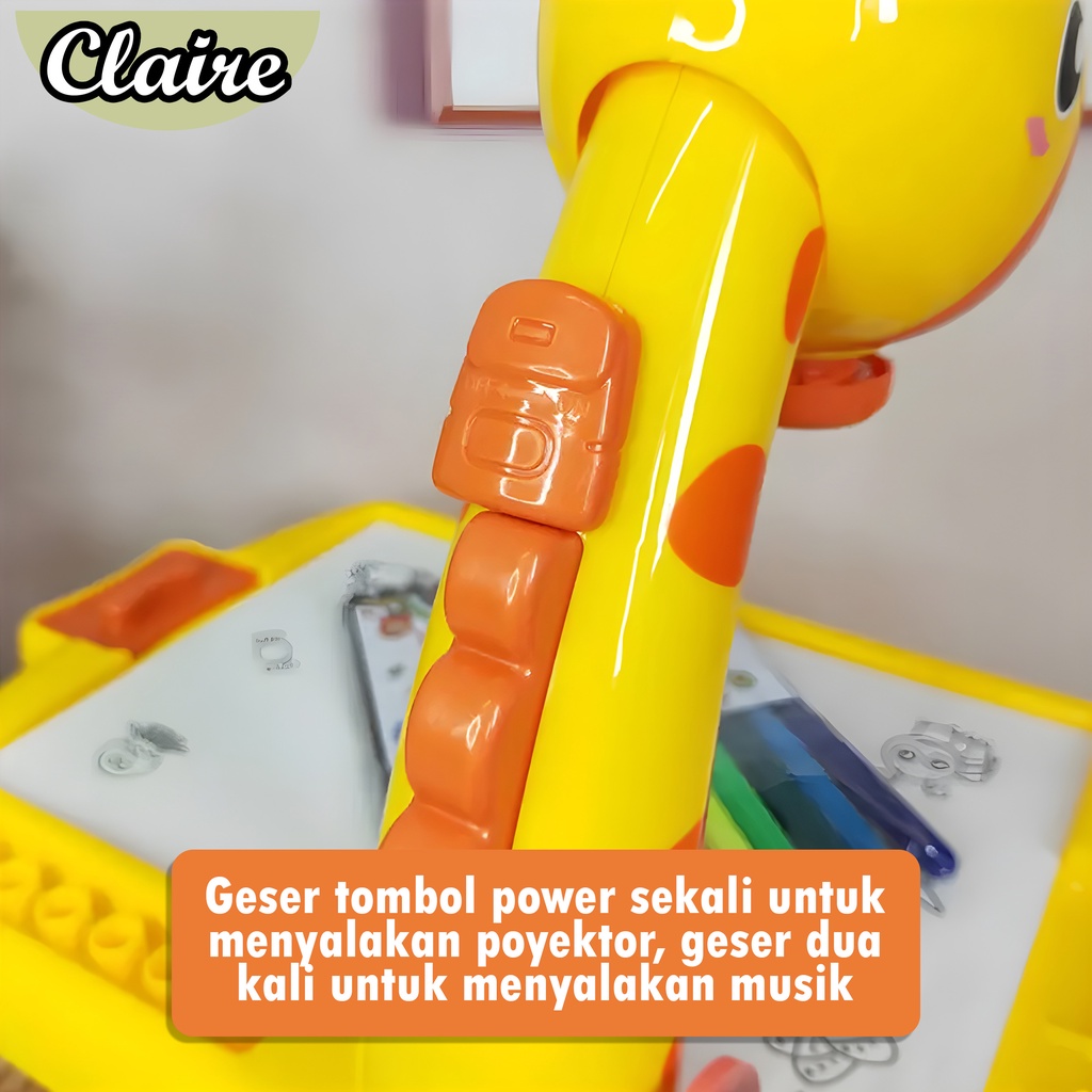 PAPAN TULIS ANAK MENYALA / MEJA GAMBAR PROYEKTOR ANAK / MAINAN EDUKASI ANAK