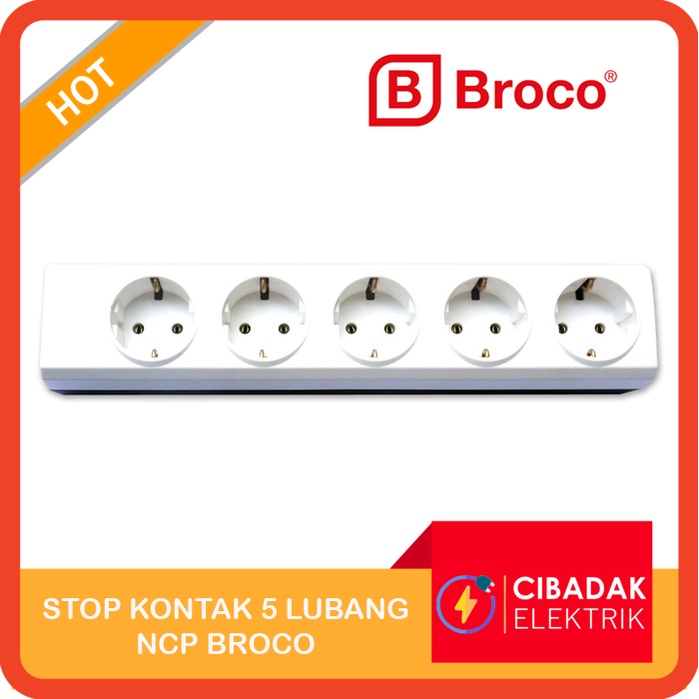 STOP KONTAK ARDE 5 LUBANG BROCO / TERMINAL / COLOKAN LISTRIK