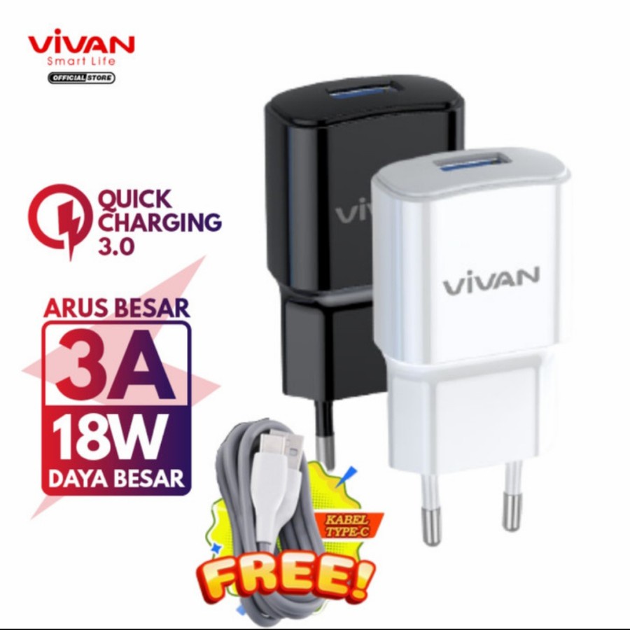 Vivan Power Oval 3.0 II 18 W Quick Charge - Charger Vivan Power Oval
