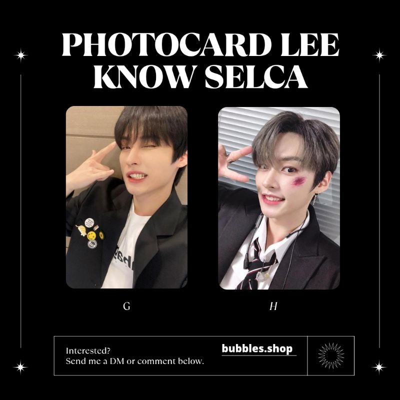 PHOTOCARD UNOFFICIAL LEE KNOW STRAYKIDS SELCA