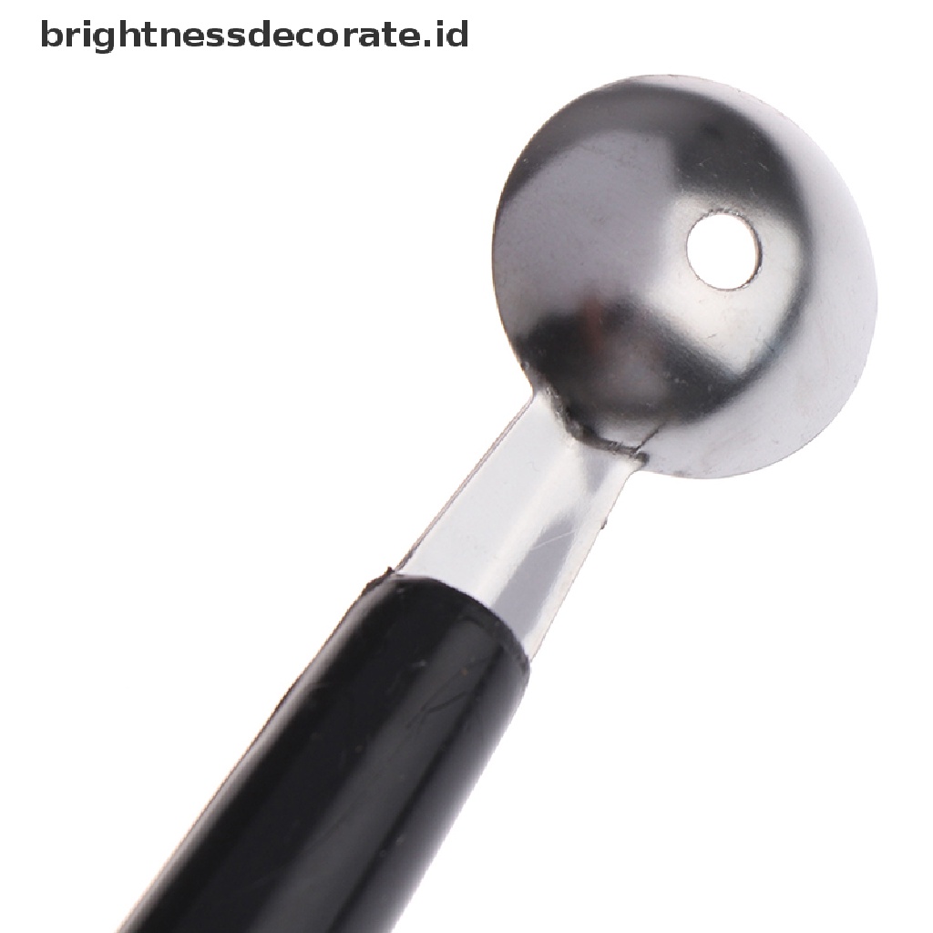 [Birth] Sendok Es Krim Buah Scoop Stainless Steal Double Ended Melon Ball Scooper Dapur [ID]