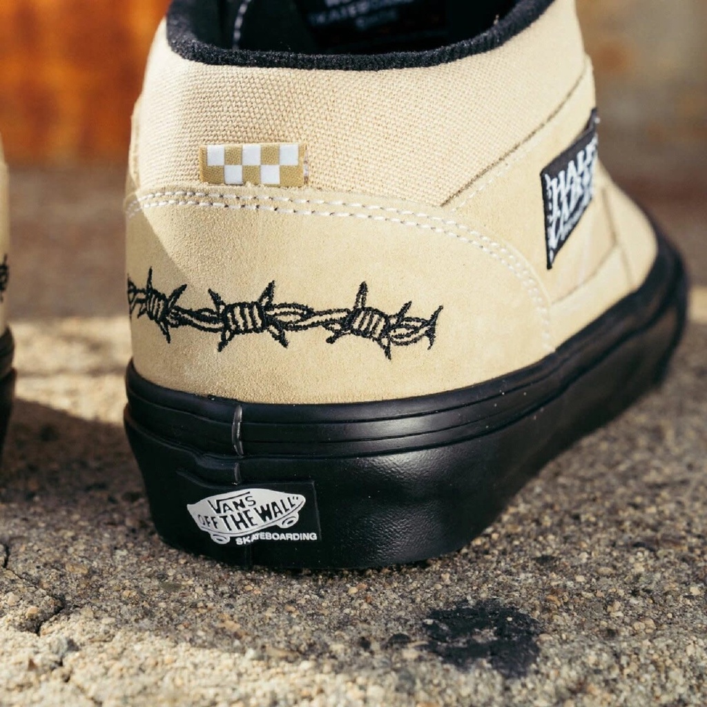 VANS HALFCAB SKATE PRO X ELIJAH BERLE &quot;KHAKI/BLACK&quot; ORIGINAL 100%